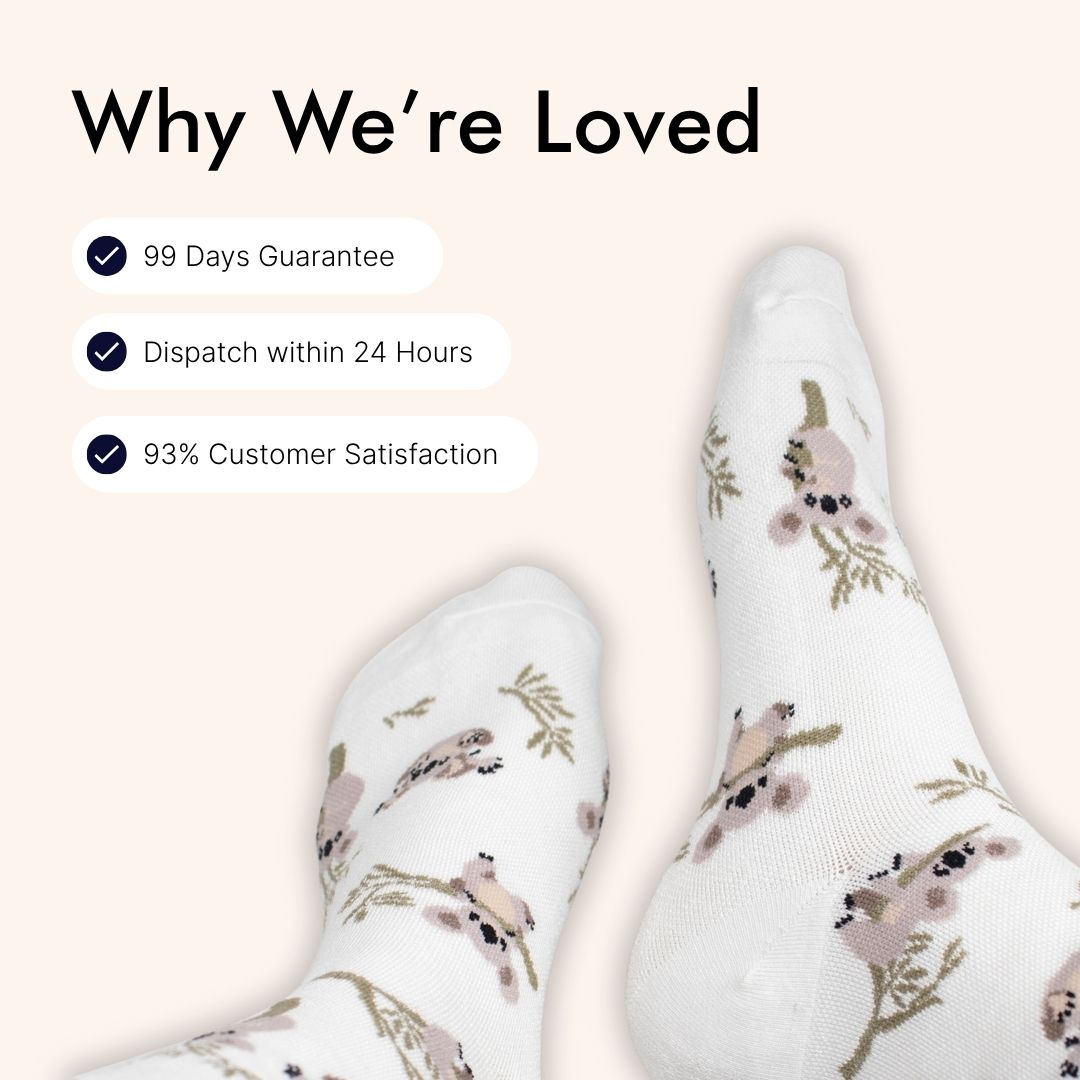 Australian Red Flowering Gum Bamboo Compression Socks