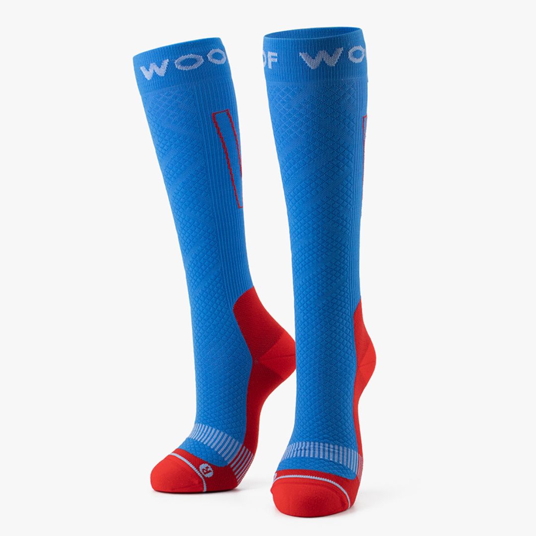 Performance Compression Socks | Designed for Athletes | Blue & Red | Dr ...