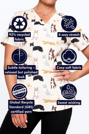Border Collies - Women's Scrub Top