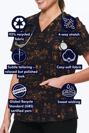 Haunted Hospital - Women's Scrub Top