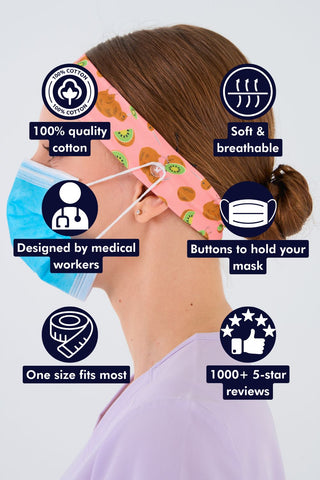 Kiwi Fruit Headband and Mask Holder
