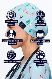 Ho Ho Hospital Scrub Cap