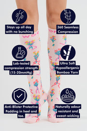 1 in 7: Breast Cancer Awareness Bamboo Compression Socks