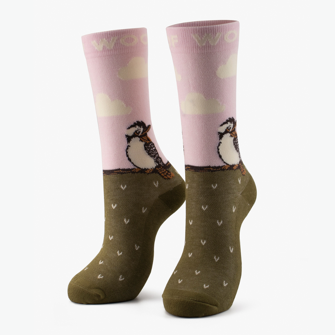 Kookaburra Bamboo Crew Compression Socks | Dr. Woof Apparel