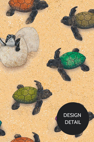 Dr. Woof Sea Turtle Surgical Scrub Cap Closeup 