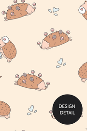 Little Hedgehog by Jang&Fox Surgical Scrub Cap Closeup Tie Back