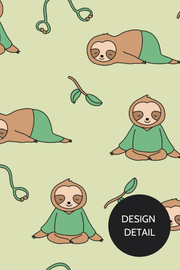 Little Sloth by Jang&Fox Surgical Scrub Cap Closeup 