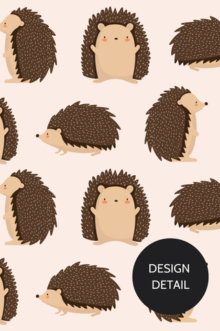 Dr. Woof Hedgehogs Surgical Scrub Cap Design Closeup
