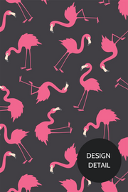 Dr. Woof Flamingos Surgical Scrub Cap Design Closeup