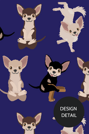 Dr. Woof Chihuahua Surgical Scrub Cap Design Closeup