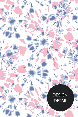 Dr. Woof Tie Dye Surgical Scrub Cap Design Closeup