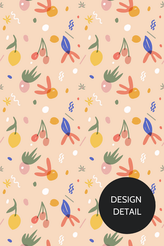 Dr. Woof Fruit Basket Surgical Scrub Cap Design Closeup