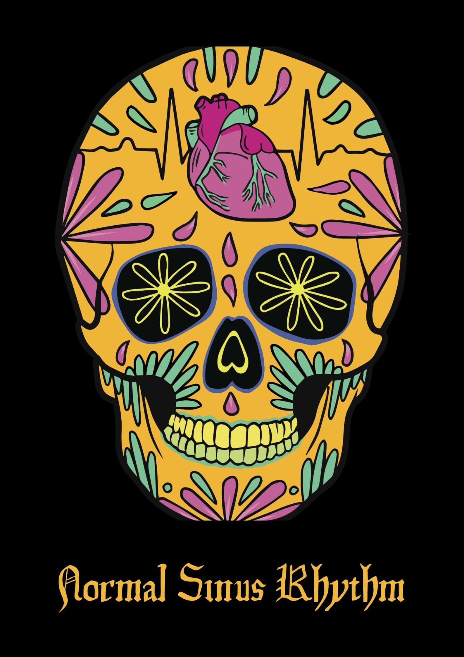 Dr. Woof Sugar Skulls Anesthesia Surgical Scrub Cap Design 