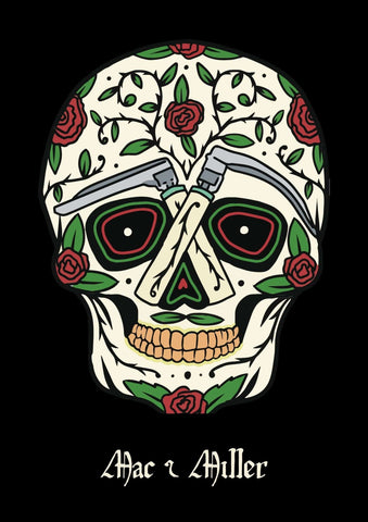 Dr. Woof Sugar Skulls Anesthesia Surgical Scrub Cap Design 