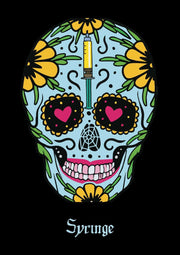 Dr. Woof Sugar Skulls Anesthesia Surgical Scrub Cap Design 