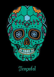 Dr. Woof Sugar Skulls Anesthesia Surgical Scrub Cap Design 