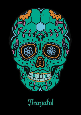 Dr. Woof Sugar Skulls Anesthesia Surgical Scrub Cap Design 