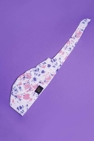 A Dr. Woof Tie Dye Surgical Scrub Cap